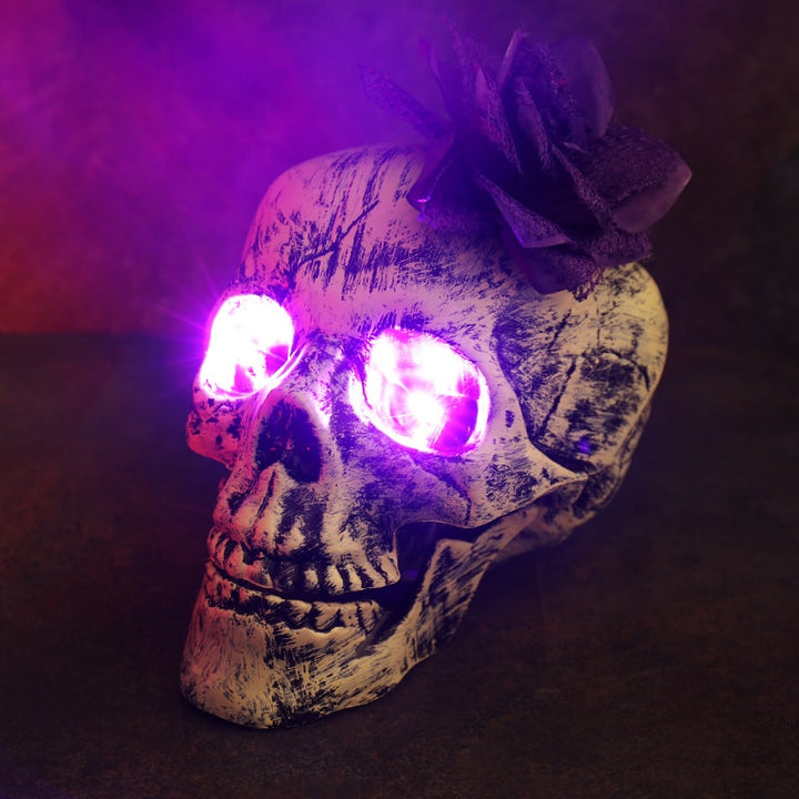 Halloween Lawn Stakes Outdoor Skeleton Decorations LED Light-Up Arm Props for Yard Garden