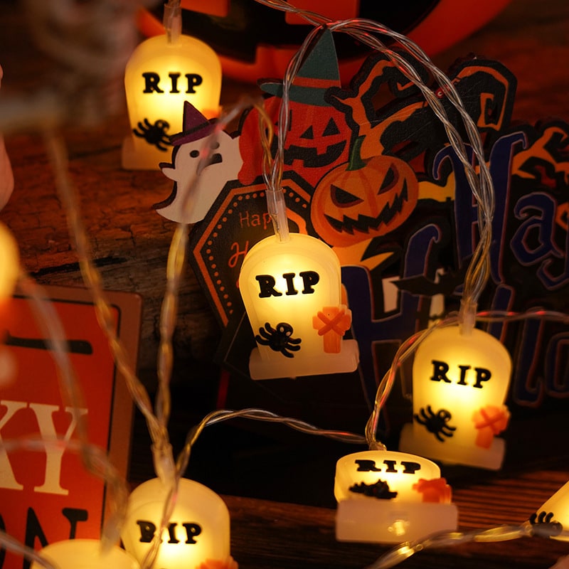 Halloween LED String Lights Battery Operated Outdoor Decoration for Patio and Party