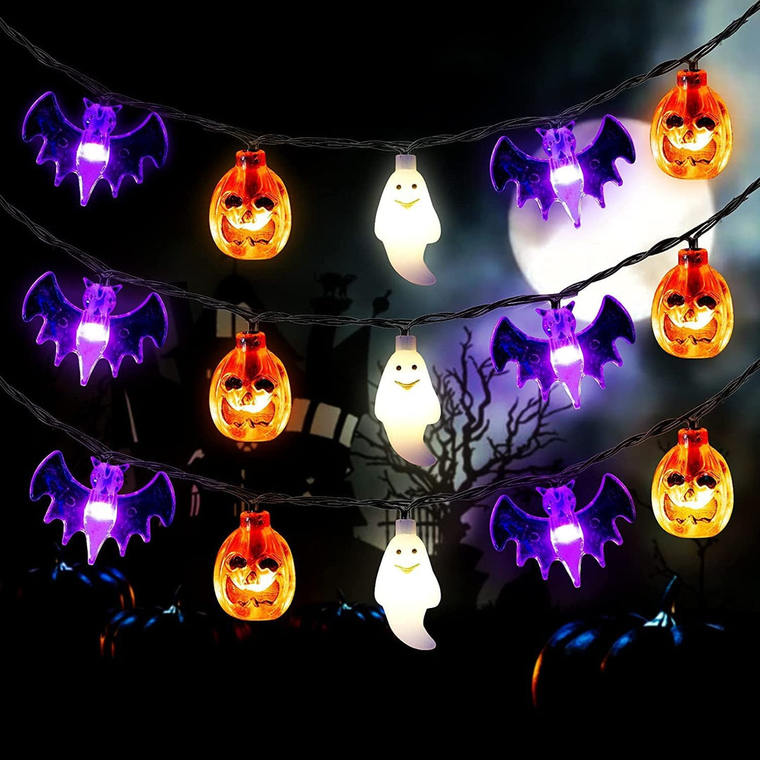Halloween LED String Lights with Shapes for Patio Outdoor Party Decoration Bat