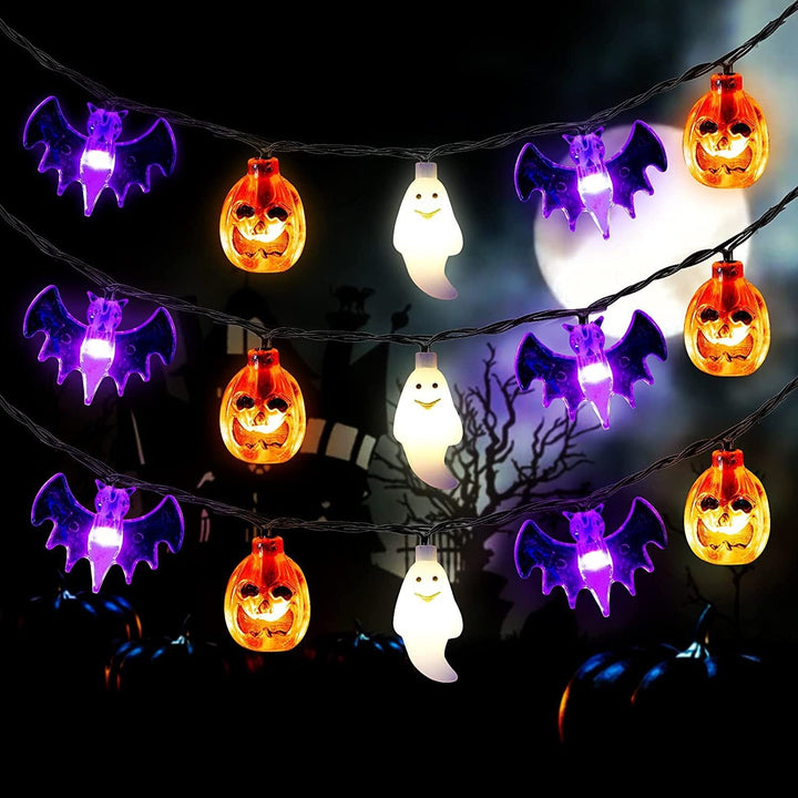 Halloween LED String Lights with Shapes for Patio Outdoor Party Decoration Bat