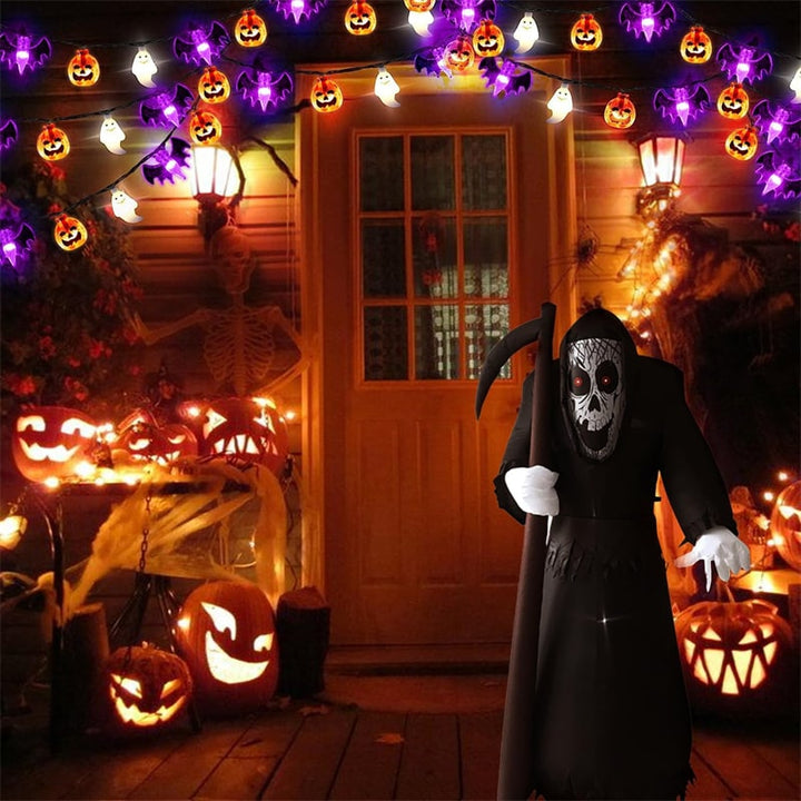 Halloween LED String Lights with Shapes for Patio Outdoor Party Decoration Bat