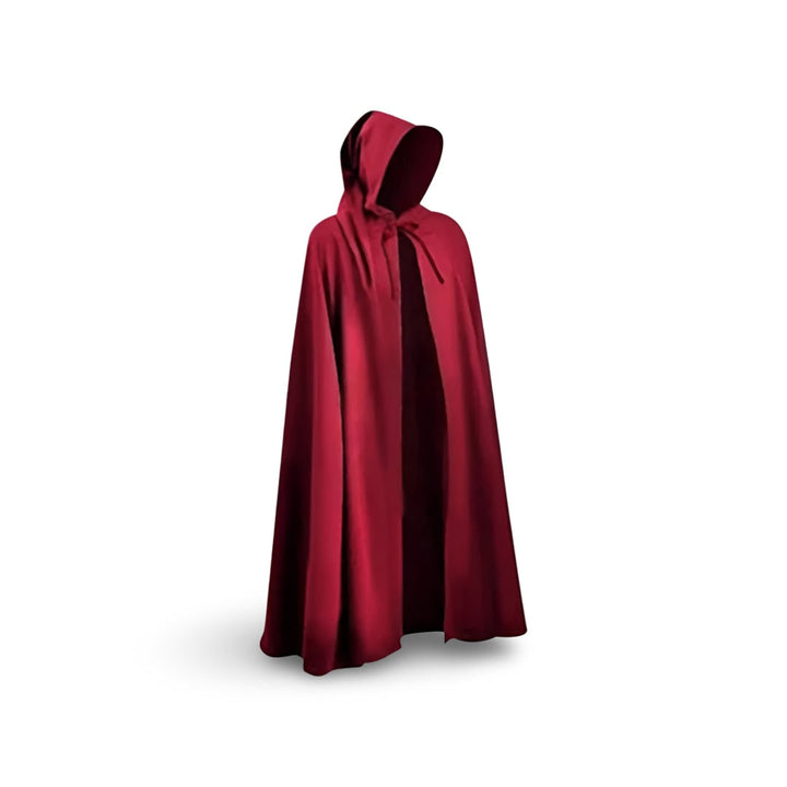 Halloween Medieval Knight Costume with Tunic and Hooded Cape for Cosplay Party