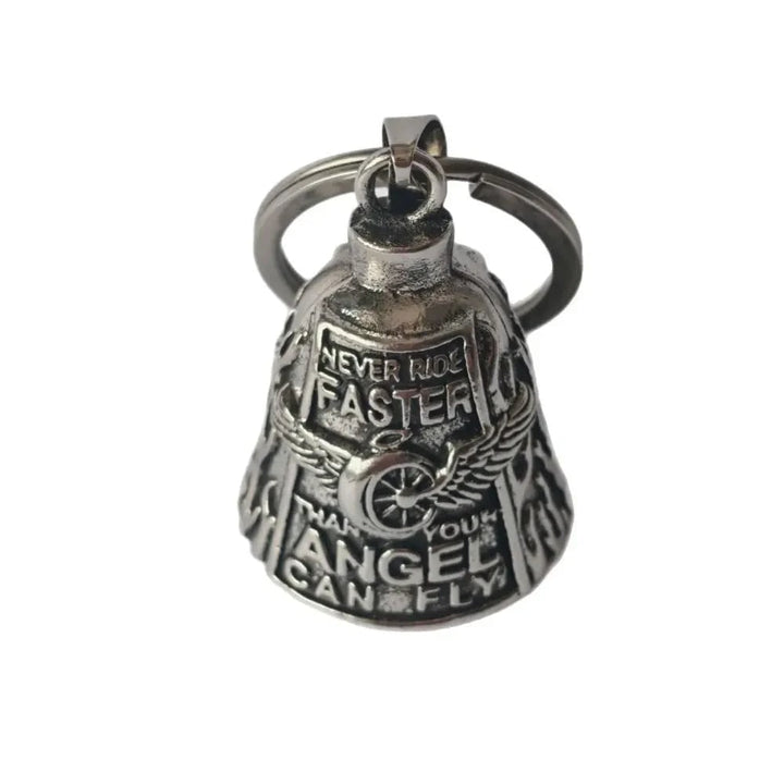Halloween Motorcycle Guardian Bell for Biker Luck Charm with Angel Wing Design