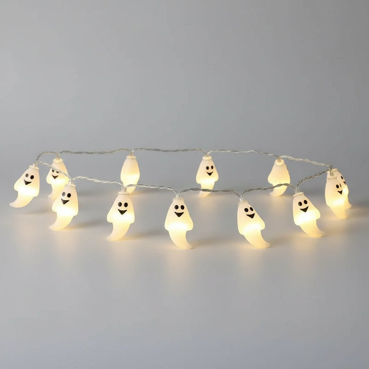 Halloween Outdoor String Lights with LED Battery Operated Novelty Covers for Patio Party Decoration