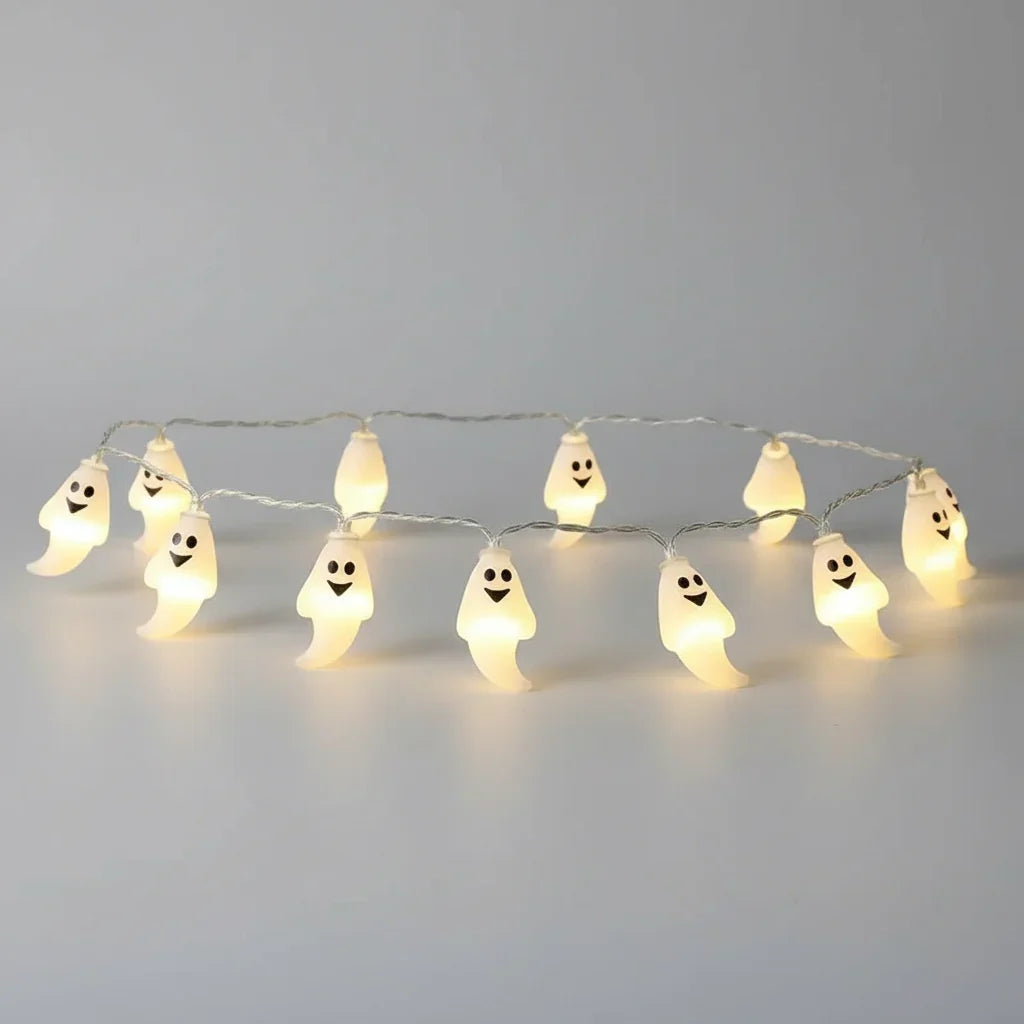 Halloween Outdoor String Lights with LED Battery Operated Novelty Covers for Patio Party Decoration