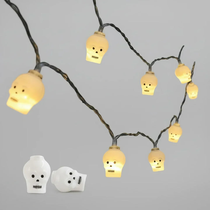 Halloween Outdoor String Lights with LED Battery Operated Novelty Covers for Patio Party Decoration