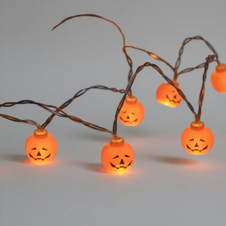 Halloween Outdoor String Lights with LED Battery Operated Novelty Covers for Patio Party Decoration