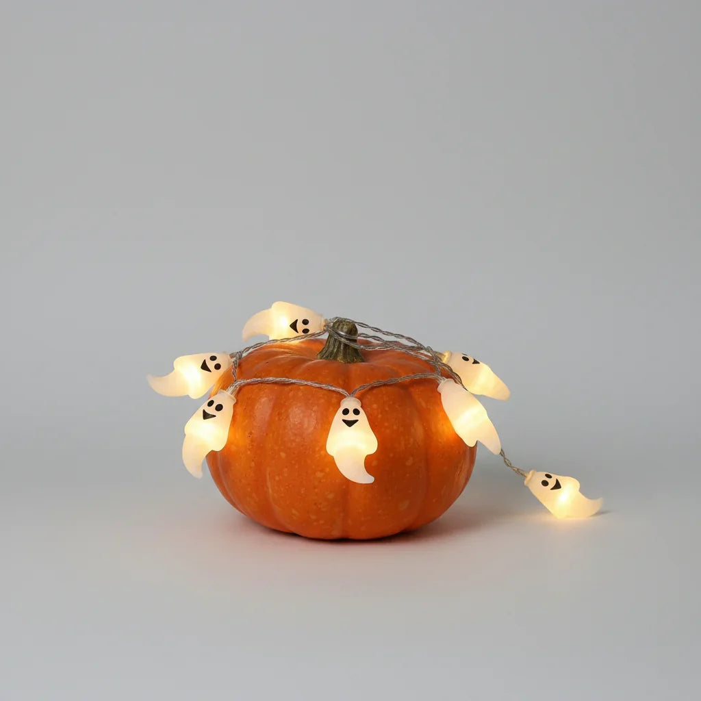 Halloween Outdoor String Lights with LED Battery Operated Novelty Covers for Patio Party Decoration