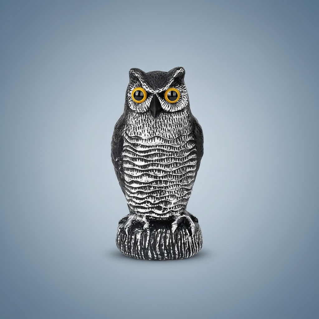 Halloween Owl Decoy Statue and Sculpture for Garden Bird Deterrent Outdoor Decoration Plastic