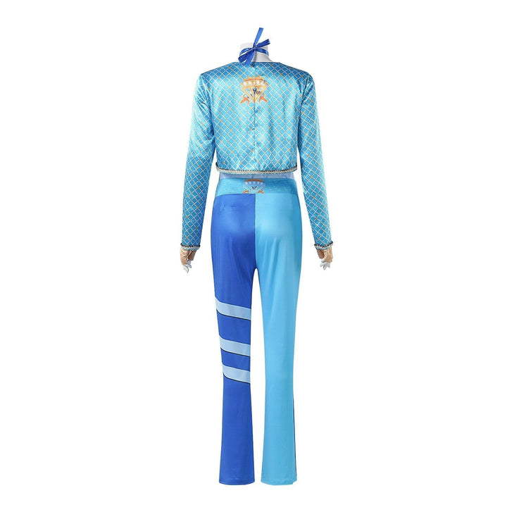 Halloween Police Officer Cosplay Costume with Cropped Jacket and Satin Choker