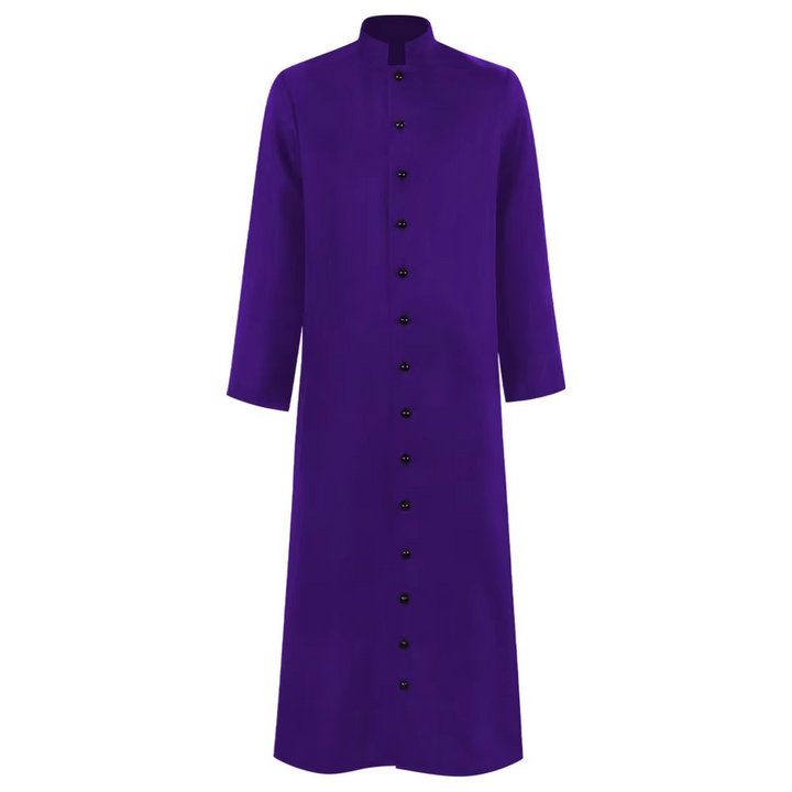 Halloween Priest and Nun Costume Outfit with Roman Catholic Cassock Robe for Clergy Party