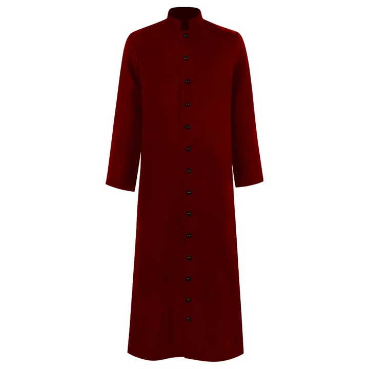 Halloween Priest and Nun Costume Outfit with Roman Catholic Cassock Robe for Clergy Party