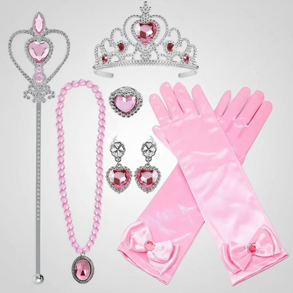 Halloween Princess Costume Dress with Tiara and Accessory Set Cat Woman