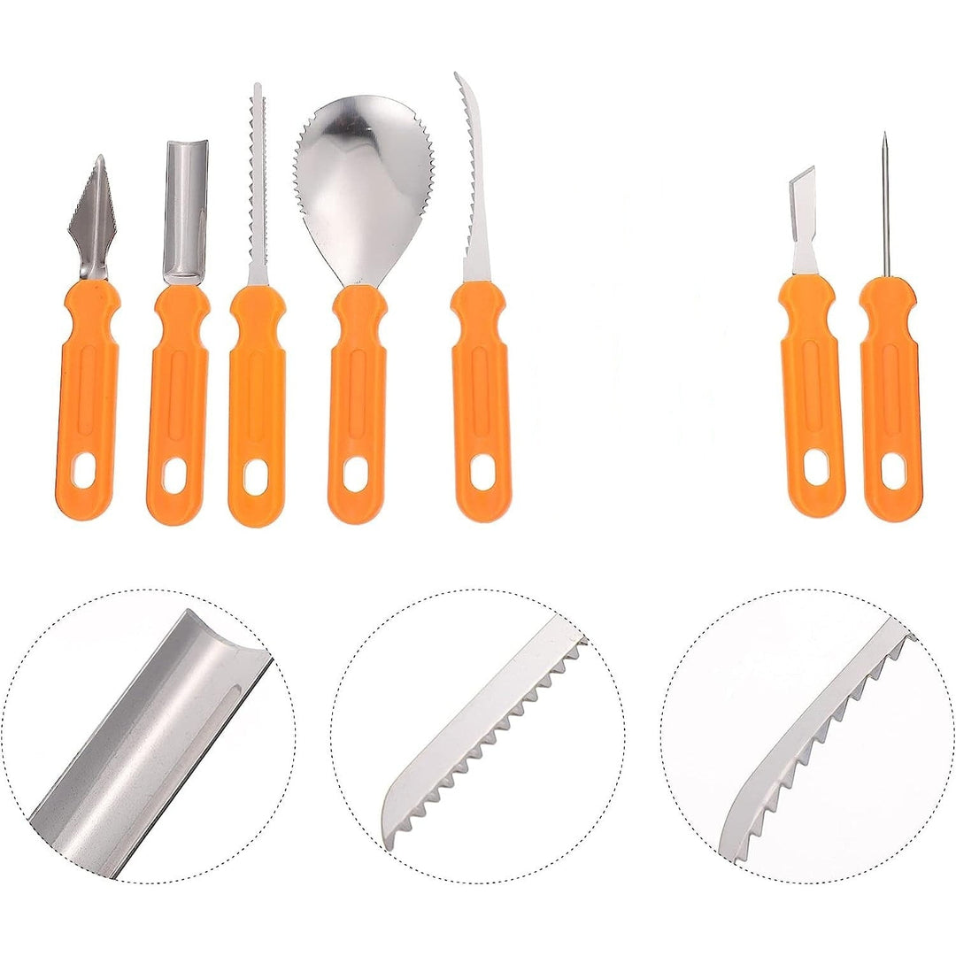 Halloween Pumpkin Carving Kit and Tools Stainless Steel with Saw Knife Scoop and Pouch