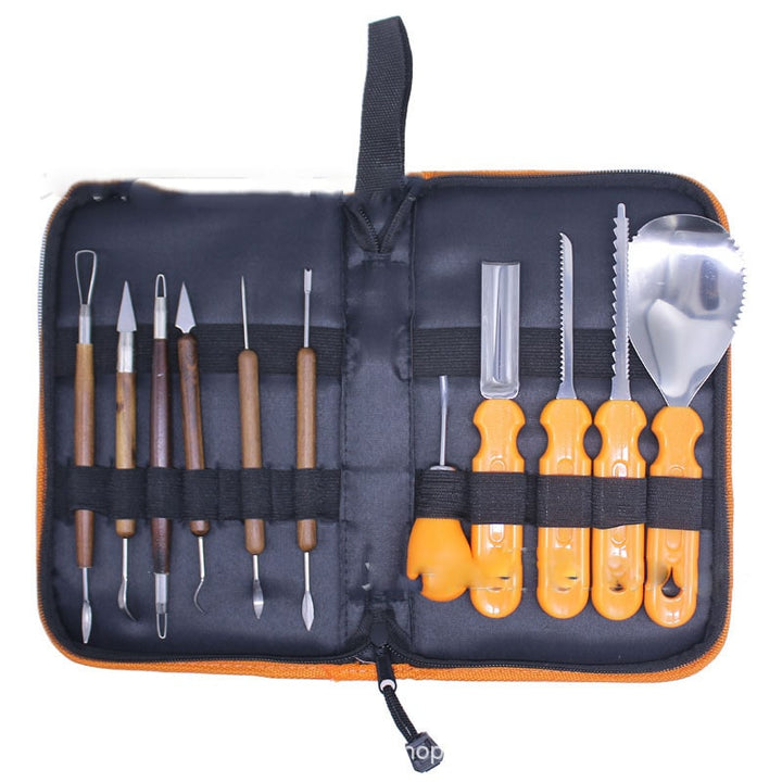 Halloween Pumpkin Carving Kit and Tools with Storage Case Stainless Steel Saw Blades