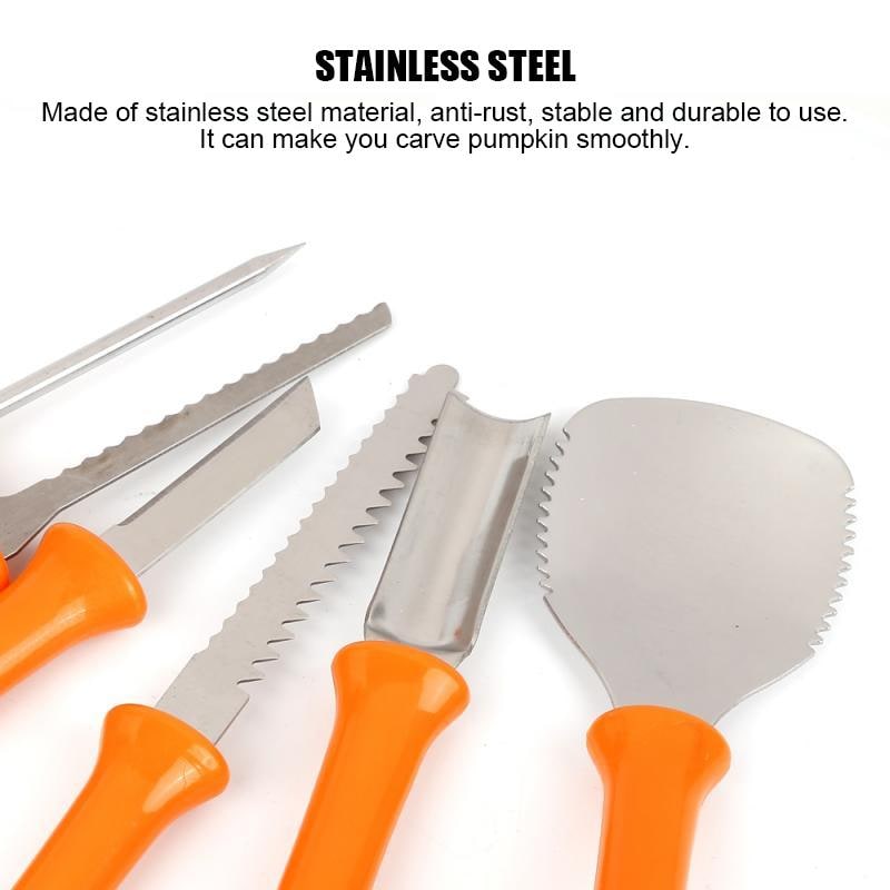 Halloween Pumpkin Carving Kit with Tools and Supplies Eight-Piece Stainless Steel Set