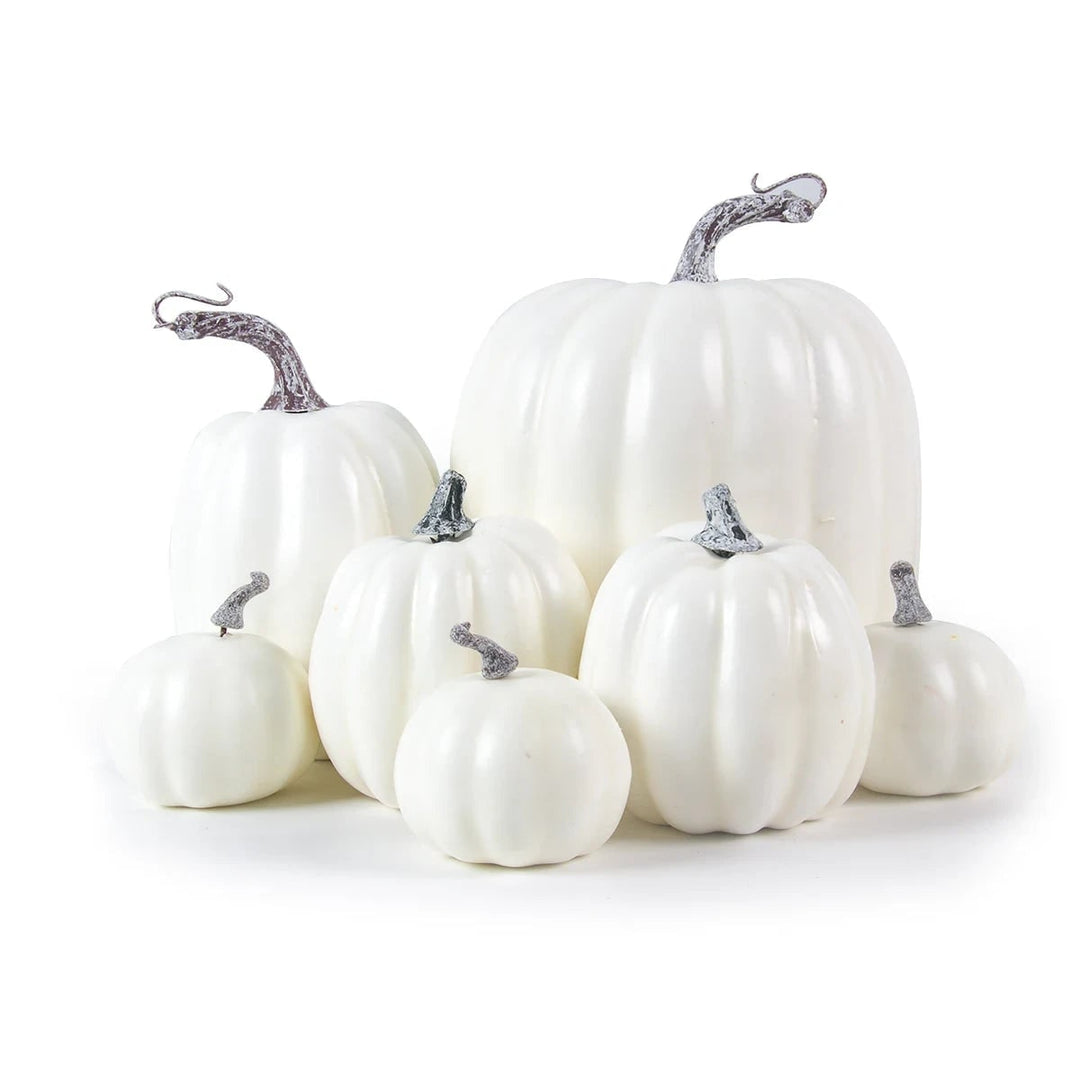 Halloween Pumpkin Decor Set of 7 Decorative with Lightweight Foam Construction for Autumn Home