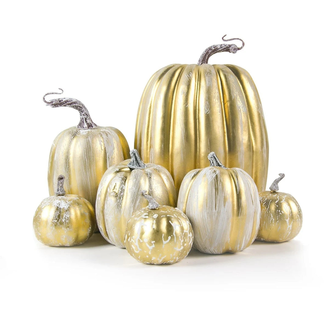 Halloween Pumpkin Decor Set of 7 Decorative with Lightweight Foam Construction for Autumn Home