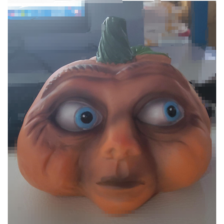 Halloween Pumpkin Decorations with Expressive Resin Faces for Haunted House Party and Porch Decor