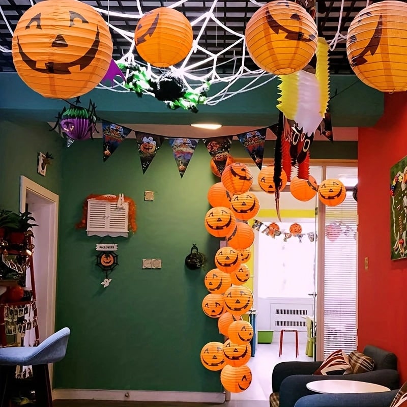 Halloween Pumpkin Paper Lanterns with Jack O&