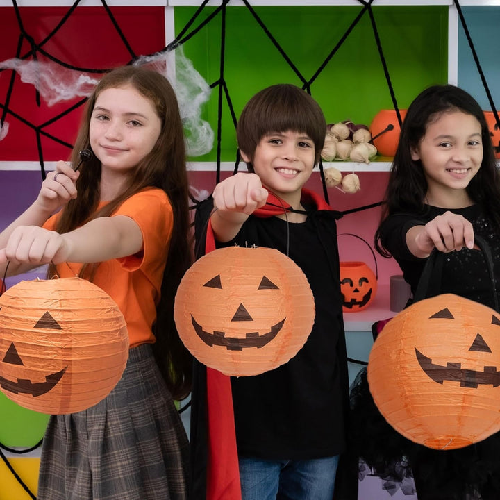Halloween Pumpkin Paper Lanterns with Jack O&