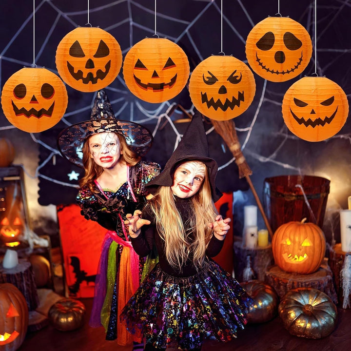 Halloween Pumpkin Paper Lanterns with Jack O&