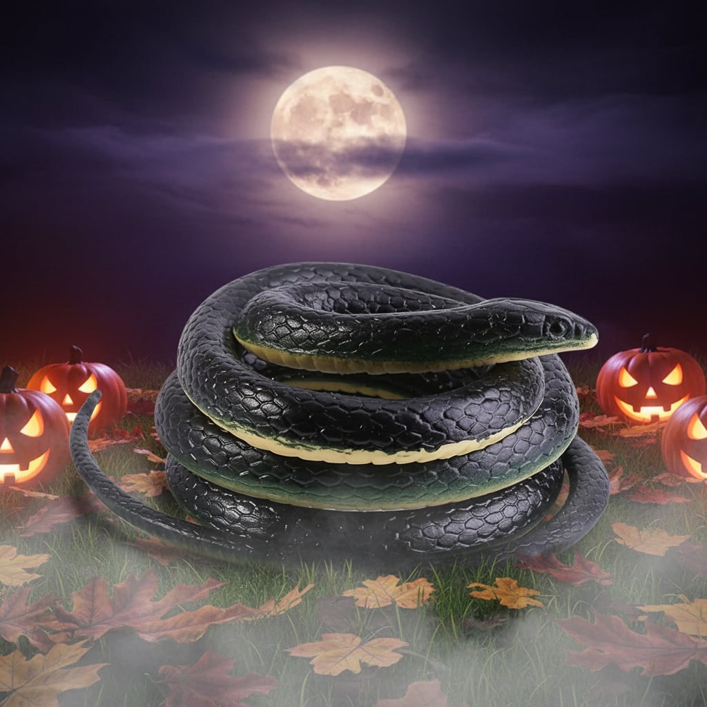 Halloween Realistic Rubber Toy Snake Prank Decoration Flexible 51 Inch Fidget