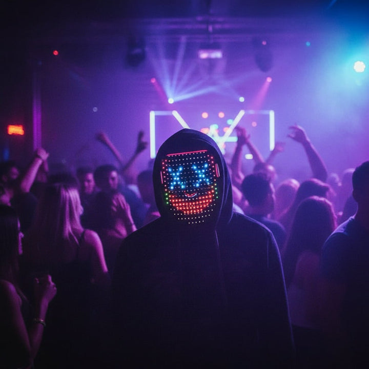 Halloween Red Light LED Mask with Therapy and Gesture Control Display for at Home Use