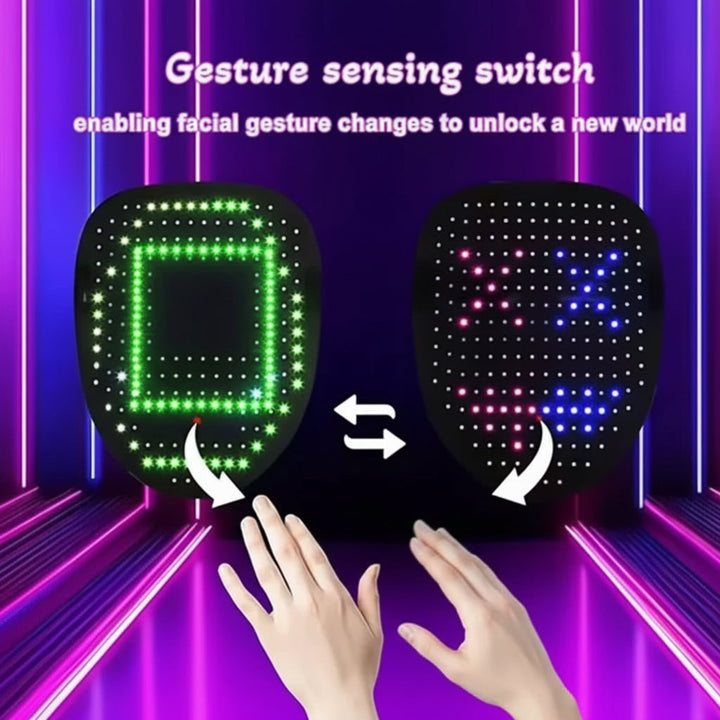 Halloween Red Light LED Mask with Therapy and Gesture Control Display for at Home Use