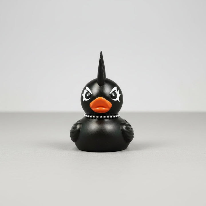 Halloween Rubber Duckling Squishy Duck Gothic Spikes and Chains Decoration