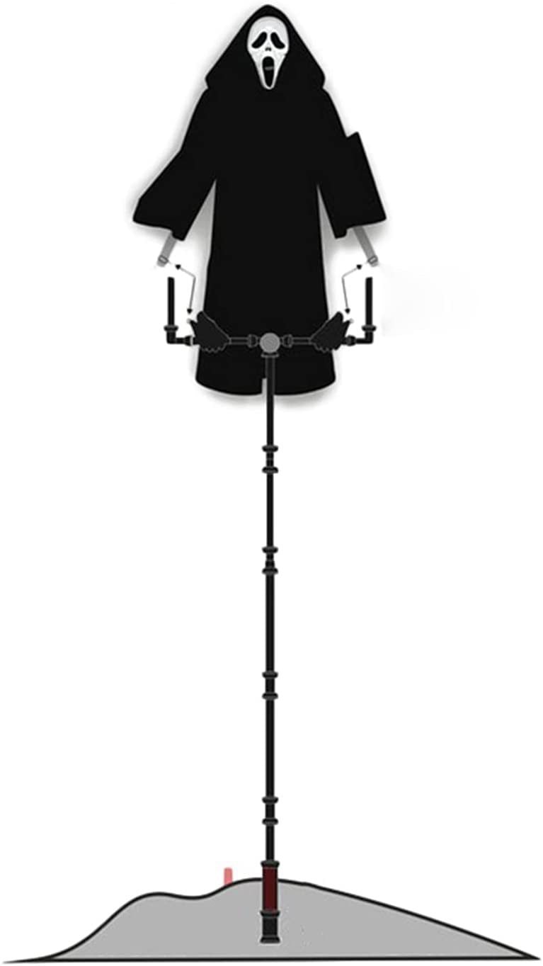 Halloween Scarecrow Decoration Scary Outdoor Ghost Prop with Adjustable Pole for Yard