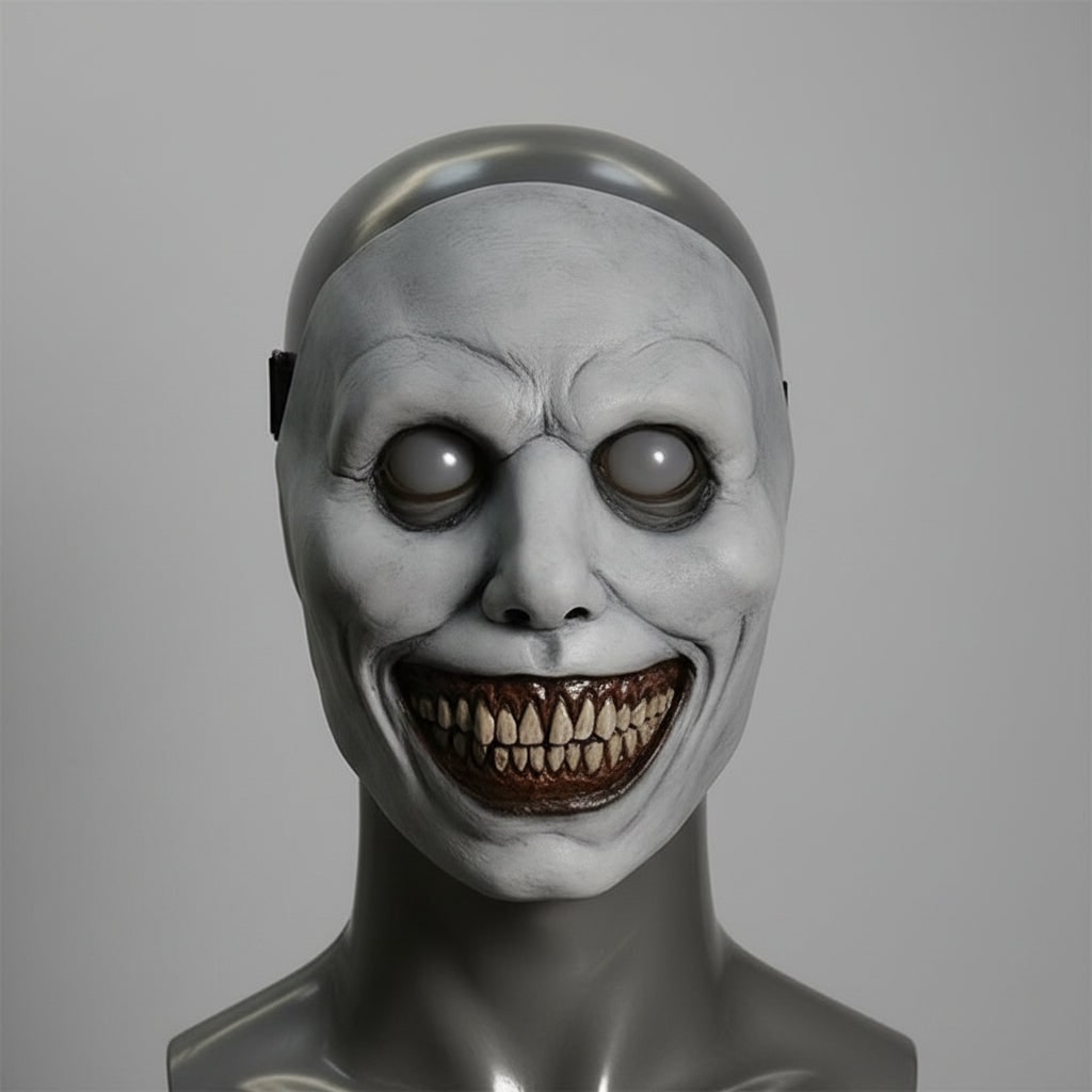 Halloween Scary Face Mask with Latex Horror Design and LED for Cosplay Party
