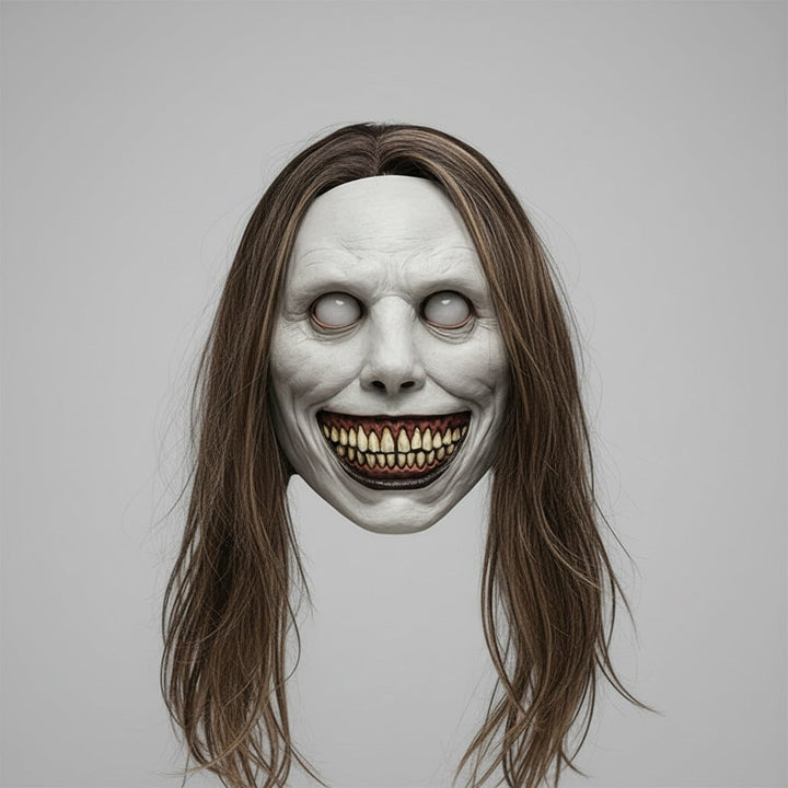 Halloween Scary Face Mask with Latex Horror Design and LED for Cosplay Party
