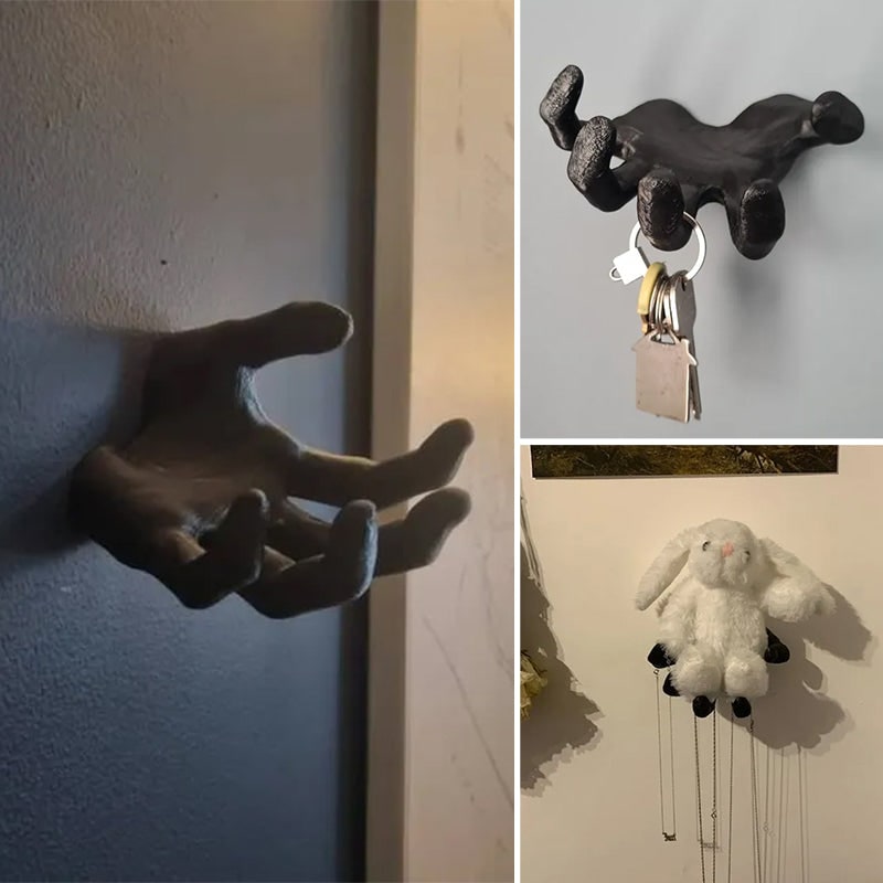 Halloween Scary Hand Wall Hook Coat Hanger for Keys and Jewelry Chain Holder