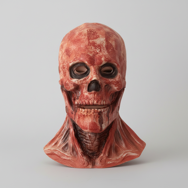 Halloween Scary Realistic Costume Mask with Peel-Off Double Layer and Skull Design