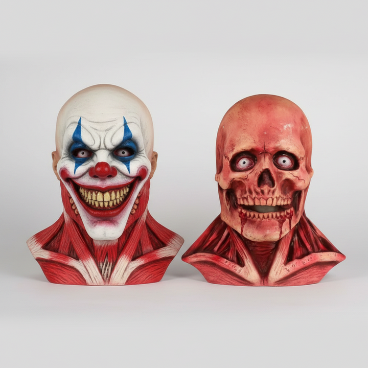 Halloween Scary Realistic Costume Mask with Peel-Off Double Layer and Skull Design