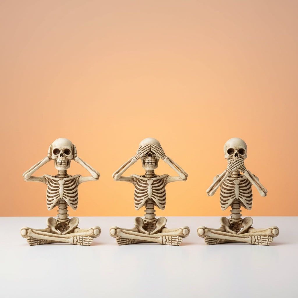 Halloween Skeleton Decorations Set of 3 Life Size Shelf Sitters with Dangling Legs Plastic