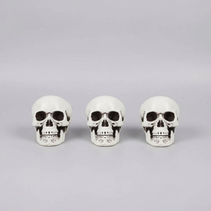 Halloween Skull Decor Mini Plastic Sugar Decorations Set of 10 Pieces for Party and Haunted House