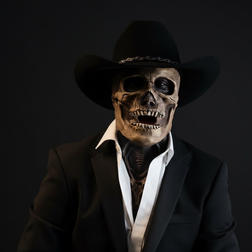 Halloween Skull Skeleton Mask with Exposed Brain and Ribcage for Creepy Party Prop