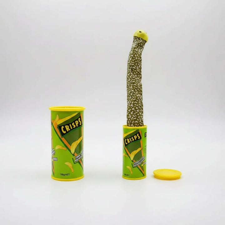 Halloween Snake in a Can Fake Prank Toy with Spring-Loaded Pop-Out Surprise for Party