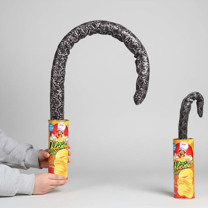 Halloween Snake in a Can Fake Prank Toy with Spring-Loaded Pop-Out Surprise for Party