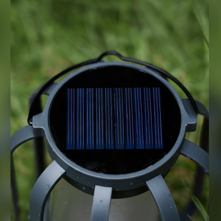Halloween Solar Outdoor Lantern with Flickering Flame LED and Hanging Rope for Patio Yard Decoration