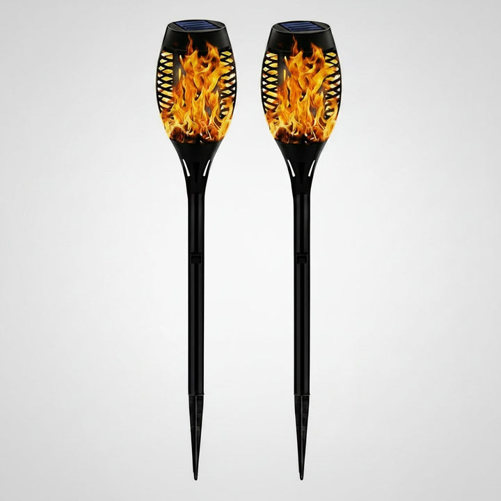 Halloween Solar Torch Lights with Flickering Flame Effect for Outdoor Yard Decoration
