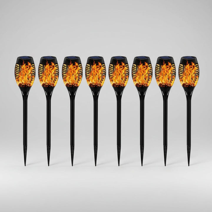 Halloween Solar Torch Lights with Flickering Flame Effect for Outdoor Yard Decoration