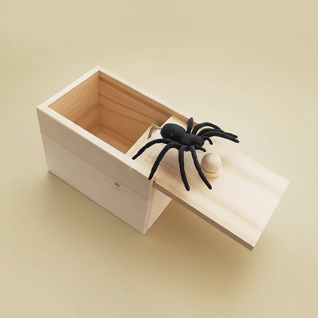 Halloween Spider Prank Gag Gift Box with Jump Scare Surprise for Party Practical Joke
