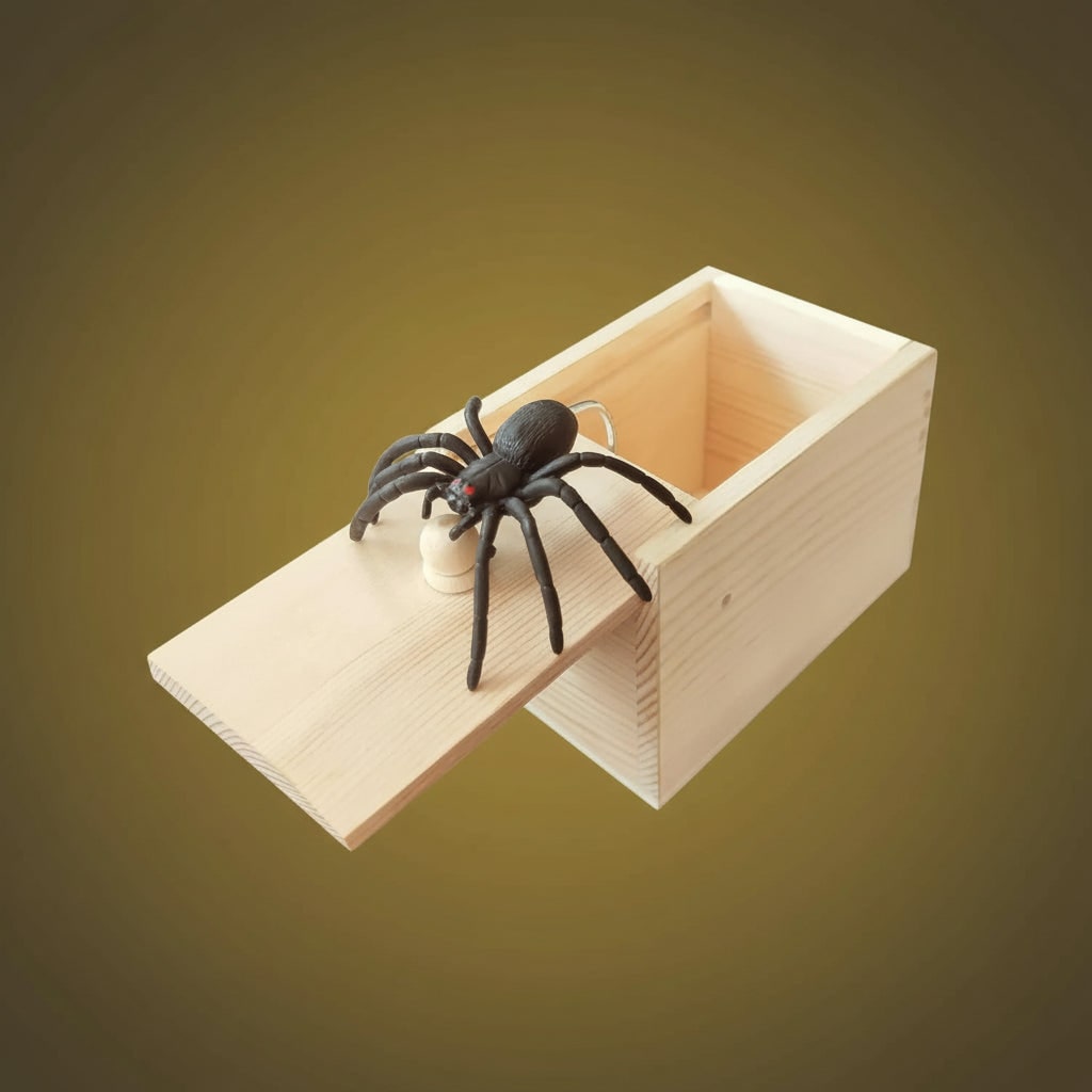 Halloween Spider Prank Gag Gift Box with Jump Scare Surprise for Party Practical Joke