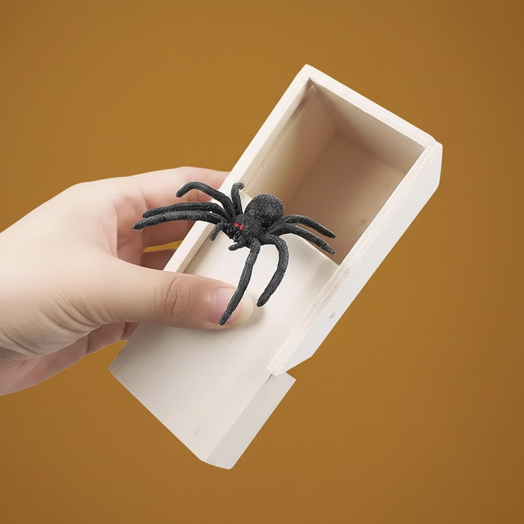 Halloween Spider Prank Gag Gift Box with Jump Scare Surprise for Party Practical Joke