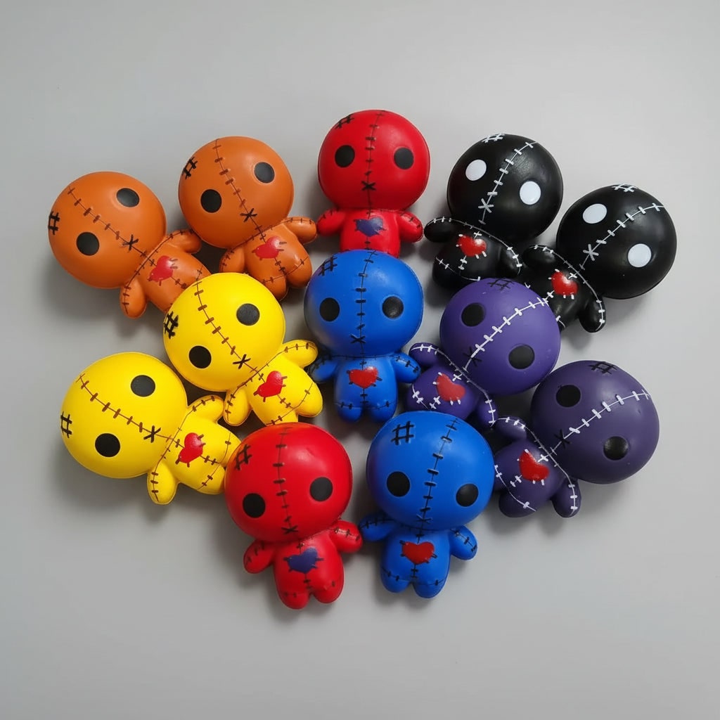 Halloween Squishy Toy Stress Relief Balls with Slow Rising Foam Voodoo Doll Design Banana