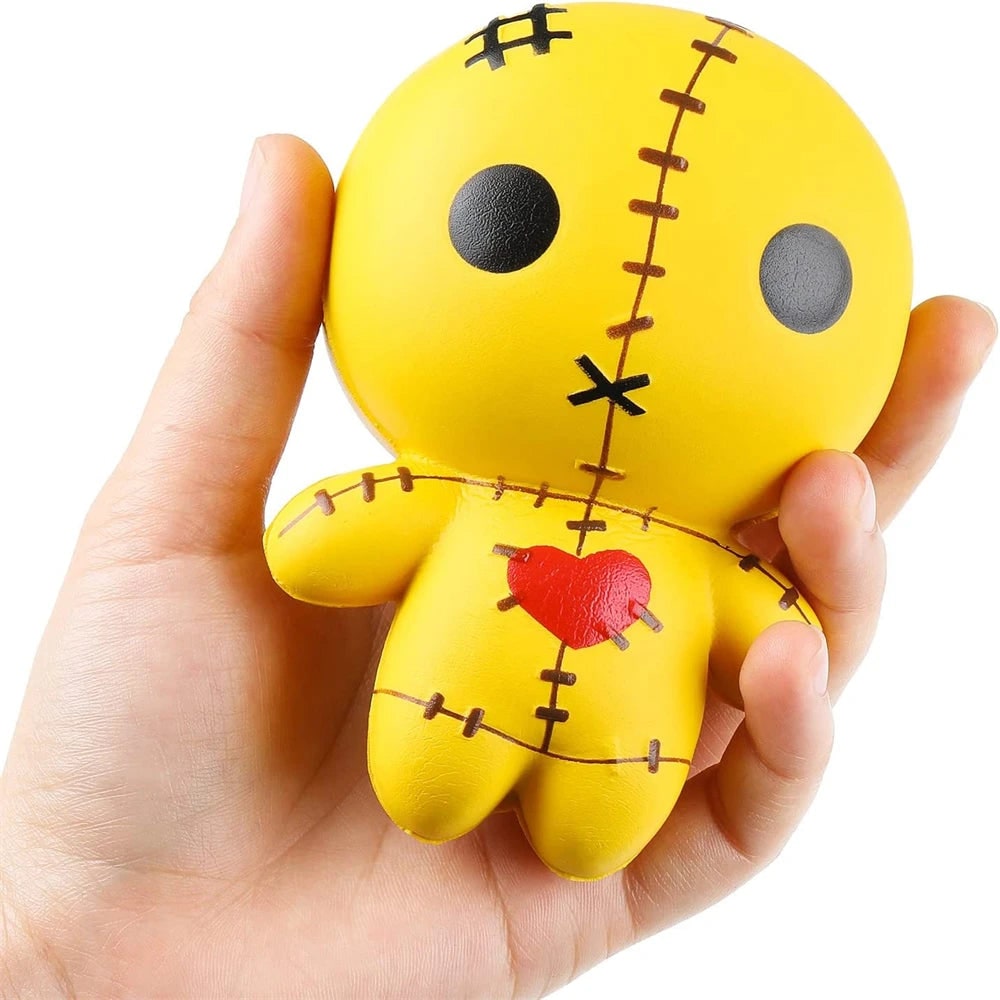 Halloween Squishy Toy Stress Relief Slow Rising Voodoo Doll Squeeze for Party Favors Bao Bun