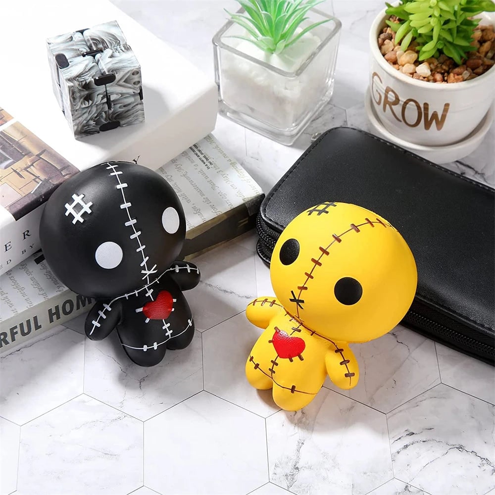 Halloween Squishy Toy Stress Relief Slow Rising Voodoo Doll Squeeze for Party Favors Bao Bun